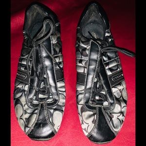 Coach signature sneakers with leather trim